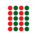 Set of 20 Vinyl Wall Art Decal - Red and Green Polka Dots - 5" x 5" Each - Christmas Seasonal Decor Sticker - Indoor Outdoor Window Home Living Room Bedroom Apartment Office Door Deccals 3