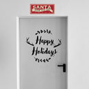 Vinyl Wall Art Decal - Happy Holidays - 20" x 22" - Winter Christmas Seasonal Holiday Decoration Sticker - Indoor Outdoor Home Office Wall Door Window Bedroom Workplace Decals (20" x 22"; Black) 2