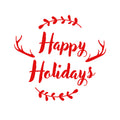 Vinyl Wall Art Decal - Happy Holidays - 20" x 22" - Winter Christmas Seasonal Holiday Decoration Sticker - Indoor Outdoor Home Office Wall Door Window Bedroom Workplace Decals (20" x 22"; Red) 1