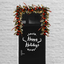Vinyl Wall Art Decal - Happy Holidays - 20" x 22" - Winter Christmas Seasonal Holiday Decoration Sticker - Indoor Outdoor Home Office Wall Door Window Bedroom Workplace Decals (20" x 22"; White) 3