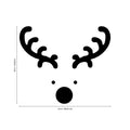 Vinyl Wall Art Decal - Reindeer Face - Christmas Seasonal Holiday Decoration Sticker - Indoor Outdoor Window Home Living Room Bedroom Apartment Office Door Decor 1