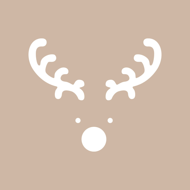 Vinyl Wall Art Decal - Reindeer Face - 20" x 23" - Christmas Seasonal Holiday Decoration Sticker - Indoor Outdoor Window Home Living Room Bedroom Apartment Office Door Decor (20" x 23"; White) 4