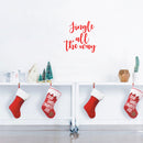 Vinyl Wall Art Decal - Jingle All The Way - 22" x 22.5" - Christmas Seasonal Holiday Decoration Sticker - Indoor Outdoor Home Office Wall Door Window Bedroom Workplace Decals (22" x 22.5"; Red) 3