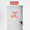 Vinyl Wall Art Decal - Jingle All The Way - 22" x 22.5" - Christmas Seasonal Holiday Decoration Sticker - Indoor Outdoor Home Office Wall Door Window Bedroom Workplace Decals (22" x 22.5"; Red) 2