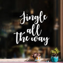 Vinyl Wall Art Decal - Jingle All The Way - 22" x 22.5" - Christmas Seasonal Holiday Decoration Sticker - Indoor Outdoor Home Office Wall Door Window Bedroom Workplace Decals (22" x 22.5"; White) 3