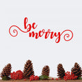 Vinyl Wall Art Decal - Be Merry - Christmas Seasonal Holiday Decor Sticker - Inspirational Indoor Outdoor Home Office Wall Door Window Bedroom Workplace Decals (4" x 30"; Black) 5