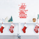 Vinyl Wall Art Decal - Santa’s Reindeer Names - 35" x 22" - Holiday Christmas Seasonal Sticker - Indoor Home Apartment Office Wall Door Window Bedroom Workplace Decor Decals (35" x 22"; Red) 3