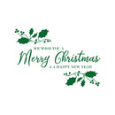 Vinyl Wall Art Decal  - We Wish You A Merry Christmas - 22.5" x 32" - Christmas Holiday Seasonal Sticker - Indoor Home Apartment Wall Door Window Bedroom Workplace Decor Decals 1