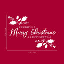 Vinyl Wall Art Decal  - We Wish You A Merry Christmas - 22.5" x 32" - Christmas Holiday Seasonal Sticker - Indoor Home Apartment Wall Door Window Bedroom Workplace Decor Decals 4