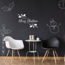 Vinyl Wall Art Decal  - We Wish You A Merry Christmas - 22.5" x 32" - Christmas Holiday Seasonal Sticker - Indoor Home Apartment Wall Door Window Bedroom Workplace Decor Decals 2