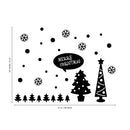Vinyl Wall Art Decal - Merry Christmas Trees and Snowflakes - 23" x 31" - Holiday Seasonal Sticker - Indoor Home Apartment Office Wall Door Window Bedroom Workplace Decor Decals (23" x 31"; Black) 4
