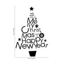Vinyl Wall Art Decal - We Wish You A Merry Christmas and A Happy New Year - Christmas Holiday Seasonal Sticker - Home Apartment Wall Door Window Work Decor Decals (32" x 21"; Green) 4