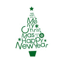 Vinyl Wall Art Decal - We Wish You A Merry Christmas and A Happy New Year - Christmas Holiday Seasonal Sticker - Home Apartment Wall Door Window Work Decor Decals (32" x 21"; Green) 5