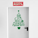 Vinyl Wall Art Decal - We Wish You A Merry Christmas and A Happy New Year - 32" x 21" - Christmas Holiday Seasonal Sticker - Home Apartment Wall Door Window Work Decor Decals (32" x 21"; Green) 2