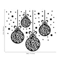 Set of 4 Vinyl Wall Art Decal - Ornaments - Christmas Holiday Seasonal Decoration Sticker - Indoor Outdoor Home Office Wall Door Window Living Room Bedroom Decor Decals (23" x 28"; Black) 4