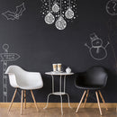 Set of 4 Vinyl Wall Art Decal - Ornaments - 23" x 28" - Christmas Holiday Seasonal Decoration Sticker - Indoor Outdoor Home Office Wall Door Window Living Room Bedroom Decor Decals (23" x 28"; White) 3