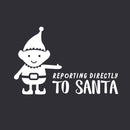 Vinyl Wall Art Decal - Reporting Directly to Santa - 22.5" x 35" - Christmas Holiday Seasonal Sticker - Home Apartment Wall Door Window Bedroom Living Room Work Decor Decals (22.5" x 35"; Black) 4
