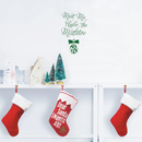 Vinyl Wall Art Decal  - Meet Me Under The Mistletoe - 22.5" x 14" - Christmas Seasonal Holiday Decoration Sticker - Home Office Door Window Bedroom Workplace Decals 2