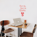 Vinyl Wall Art Decal  - Meet Me Under The Mistletoe - 22.5" x 14" - Christmas Seasonal Holiday Decoration Sticker - Home Office Door Window Bedroom Workplace Decals 2