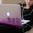 Set of 3 Vinyl Wall Art Decals - Tiny Cactus - 3" x 2" Each - Fun Cute Stickers for Home Apartment Decal Old Wild West Laptop Skin Car Bumper Sticker Luggage Window Desk (2" x 3" Each; Black) 3