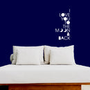 Vinyl Wall Art Decal - I Love You to The Moon and Back - 21" x 10" - Inspirational Bedroom Apartment Decor Decals - Positive Modern Indoor Outdoor Nursery Home Living Room Quotes (21" x 10"; White) 3