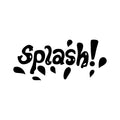 Vinyl Wall Art Decal - Splash - Fun Wet Letters Home Bathroom Bathtub Shower Decor - Dorm Room Apartment Kids Room Decals - Soap Bubbles Water Patterns (10" x 23"; Black) 1