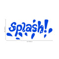 Vinyl Wall Art Decal - Splash - 10" x 23" - Fun Wet Letters Home Bathroom Bathtub Shower Decor - Dorm Room Apartment Kids Room Decals - Soap Bubbles Water Patterns (10" x 23"; Blue) 1