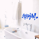 Vinyl Wall Art Decal - Splash - 10" x 23" - Fun Wet Letters Home Bathroom Bathtub Shower Decor - Dorm Room Apartment Kids Room Decals - Soap Bubbles Water Patterns (10" x 23"; Blue) 2