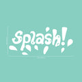 Vinyl Wall Art Decal - Splash - 10" x 23" - Fun Wet Letters Home Bathroom Bathtub Shower Decor - Dorm Room Apartment Kids Room Decals - Soap Bubbles Water Patterns (10" x 23"; White) 1