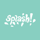 Vinyl Wall Art Decal - Splash - 10" x 23" - Fun Wet Letters Home Bathroom Bathtub Shower Decor - Dorm Room Apartment Kids Room Decals - Soap Bubbles Water Patterns (10" x 23"; White) 2