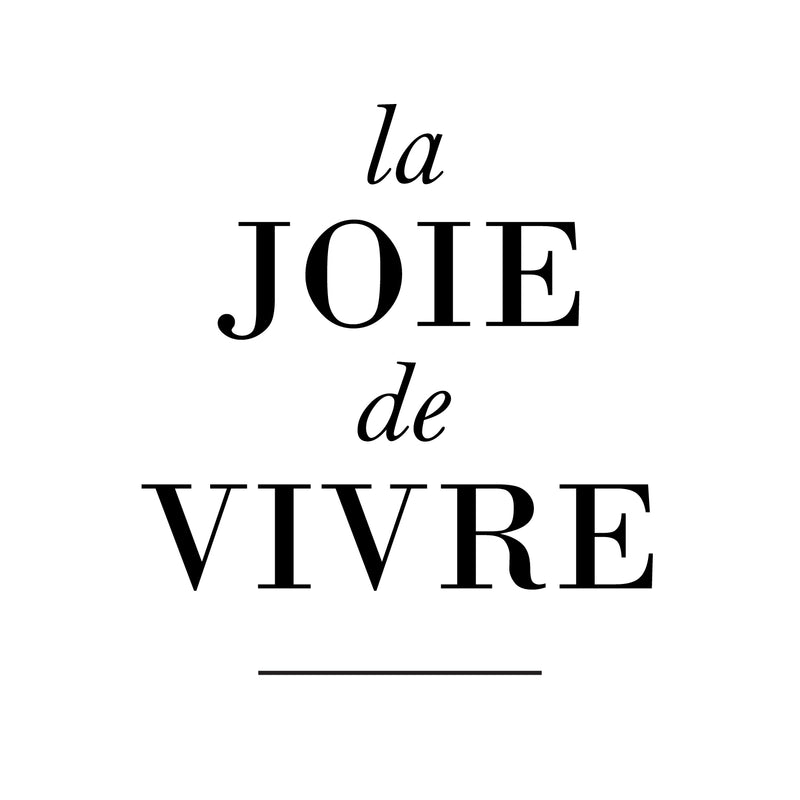 Vinyl Wall Art Decal - La Joie De Vivre - Happy Joyful Life French Quote For Home Living Room Bedroom Sticker Decor - Peel And Stick Apartment Work Office Adhesive Decals 1