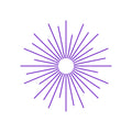 Vinyl Wall Art Decal - Sun Outline - 23" x 23" - Cool Modern Home Office Workplace Apartment Use - Trendy Urban Minimalist Symbols for Living Room Bedroom Dorm Room Decorations (23" x 23"; Purple) 1