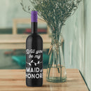 Thank You Wine Bottle Vinyl Sticker Decal - Will You Be My Maid Of Honor - Unique Party Favor Holiday Season Family Reunion Employee Appreciation Gift 3