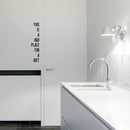 Vinyl Art Wall Decal - This is A Bad Place for A Diet - 3- Funny Modern Food Dining Room Kitchen Quotes - Witty Jokes for Home Workplace Cafe Restaurant Eatery Decals (30" x 6"; White) 3