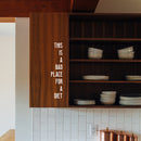 Vinyl Art Wall Decal - This is A Bad Place for A Diet - 30" x 6" - Funny Modern Food Dining Room Kitchen Quotes - Witty Jokes for Home Workplace Cafe Restaurant Eatery Decals (30" x 6"; White) 2