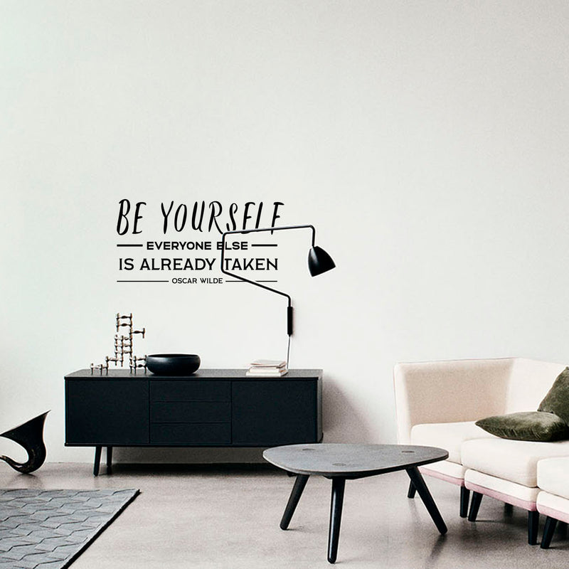 Vinyl Wall Art Decal - Be Yourself Everyone Else is Already Taken - 11" x 22" - Motivational Oscar Wilde Quote for Home Bedroom Living Room Work Office - Modern Quotes for Apartment Workplace Decor 2
