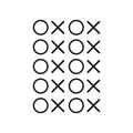 Set of 20 Vinyl Wall Art Decals - XOXO’s - Trendy Tic Tac Toe Pattern Home Living Room Workplace Decor - Modern Apartment Bedroom Office Work Peel and Stick Decals (28" x 22"; Black) 1