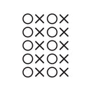 Set of 20 Vinyl Wall Art Decals - XOXO’s - Trendy Tic Tac Toe Pattern Home Living Room Workplace Decor - Modern Apartment Bedroom Office Work Peel and Stick Decals (28" x 22"; Black) 1