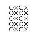 Set of 20 Vinyl Wall Art Decals - XOXO’s - 28" x 22" - Trendy Tic Tac Toe Pattern Home Living Room Workplace Decor - Modern Apartment Bedroom Office Work Peel and Stick Decals (28" x 22"; Black) 1