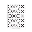 Set of 20 Vinyl Wall Art Decals - XOXO’s - 28" x 22" - Trendy Tic Tac Toe Pattern Home Living Room Workplace Decor - Modern Apartment Bedroom Office Work Peel and Stick Decals (28" x 22"; Black) 2