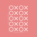 Set of 20 Vinyl Wall Art Decals - XOXO’s - 28" x 22" - Trendy Tic Tac Toe Pattern Home Living Room Workplace Decor - Modern Apartment Bedroom Office Work Peel and Stick Decals (28" x 22"; White) 2