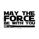 Vinyl Wall Art Decals - May The Force Be with You - 12" x 23" - Star Wars Inspired Modern Decals for Home Bedroom Living Room Apartment - Kids Teens Adults Office Work Decorations (12" x 23"; Black) 4