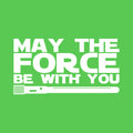 Vinyl Wall Art Decals - May The Force Be with You - 12" x 23" - Star Wars Inspired Modern Decals for Home Bedroom Living Room Apartment - Kids Teens Adults Office Work Decorations (12" x 23"; White) 1