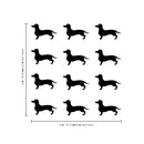 Set of 12 Vinyl Wall Art Decals - Dachshund Dogs - 3.Each - Fun Trendy Wiener Dog Decor for Home Apartment Bedroom Living Room - Cool Indoor Outdoor Teens Kids Theme (3.Each; White) 4