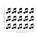 Set of 15 Vinyl Wall Art Decals - Musical Notes - 5" x 4" Each - Cool Modern Music Lovers Home Living Room Bedroom Stickers - Trendy Office Business Workplace Decorations (5" x 4" Each; Black) 2