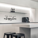 Vinyl Wall Art Decal - Make Every Hour A Happy Hour - 9" x 23" - Positive Home Apartment Living Room Bedroom Dorm Room Sticker Decoration - Trendy Modern Office Work Workplace Decals 2