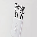 Vinyl Wall Art Decal - 2 Giraffes - 3.- Cute Animal Decor For Light Switch Window Mirror Luggage Car Bumper Laptop Computer Home Bedroom Living Room Nursery Playroom Designs 2