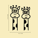 Vinyl Wall Art Decal - 2 Giraffes - 3.7" x 3" - Cute Animal Decor for Light Switch Window Mirror Luggage Car Bumper Laptop Computer Home Bedroom Living Room Nursery Playroom Designs 4