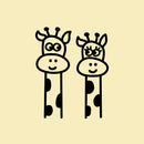 Vinyl Wall Art Decal - 2 Giraffes - 3.7" x 3" - Cute Animal Decor for Light Switch Window Mirror Luggage Car Bumper Laptop Computer Home Bedroom Living Room Nursery Playroom Designs 1