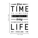 Vinyl Wall Art Decal - Your Time is Limited Don’t Waste It - 22.5" x 14" - Steve Jobs Motivational Quote for Home Bedroom Apartment Living Room Decor - Inspirational Workplace Office Work Quotes 4